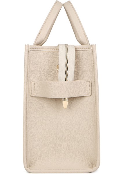 Color Pu Letter Tote Bag, Simple And Ordinary Large Capa Handbag (Yurt Dışından)