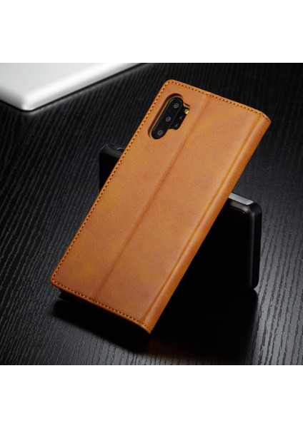 Samsung Galaxy A32 5G/M32 5g Tpu Iç+Pu Deri Koruyucu Stand Kabuk-Kahverengi Için Ayrı Cüzdan Tasarımı (Yurt Dışından)