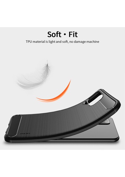 Samsung Galaxy A22 5g (Ab Versiyonu) Için Iyi Korumalı Fırçalanmış Karbon Fiber Tasarımı Yumuşak Tpu Kapağı (Yurt Dışından) modelleri
