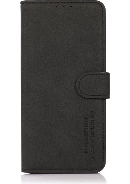 Samsung Galaxy S21 FE/S21 Fan Edition-Black Için Khazneh Stand Tasarım Deri Kapak Kılıfı (Yurt Dışından)