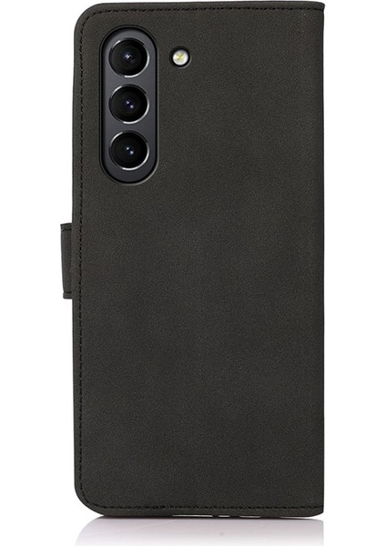 Samsung Galaxy S21 FE/S21 Fan Edition-Black Için Khazneh Stand Tasarım Deri Kapak Kılıfı (Yurt Dışından)