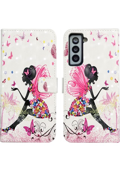 Ultra Cüzdan 3D Desen Baskı Stili Samsung Galaxy S21 Fe-Fairy Için Premium Pu Deri Flip Manyetik Kapak Kılıfı (Yurt Dışından) fiyatları