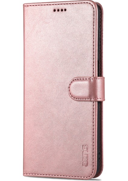 Samsung Galaxy A32 5G/M32 5g-Rose Gold Için Pu Deri Şok-Absorpsiyon Telefon Kılıfı Cüzdan Standı (Yurt Dışından)