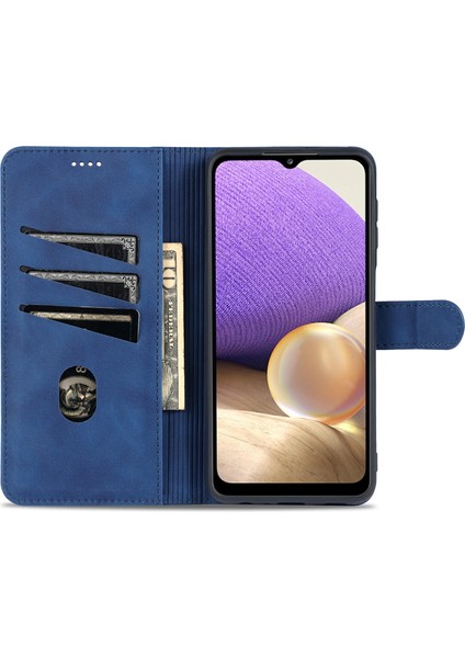 Samsung Galaxy A32 5G/M32 5g-Rose Gold Için Pu Deri Şok-Absorpsiyon Telefon Kılıfı Cüzdan Standı (Yurt Dışından)