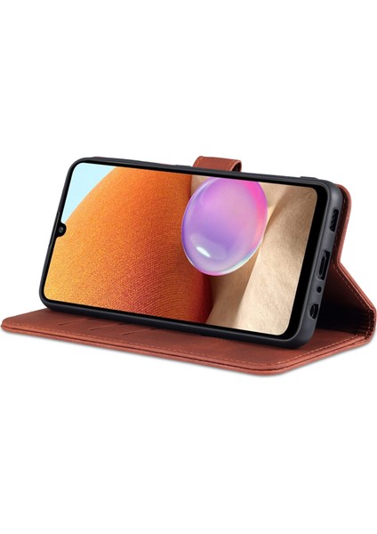 Samsung Galaxy A32 4g (Ab Versiyonu) Için Pu Deri Cüzdan Standı Telefon Kapak Kabuğu (Yurt Dışından)