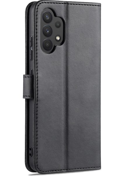 Samsung Galaxy A32 4g (Ab Versiyonu) Için Pu Deri Cüzdan Standı Telefon Kapak Kabuğu (Yurt Dışından)