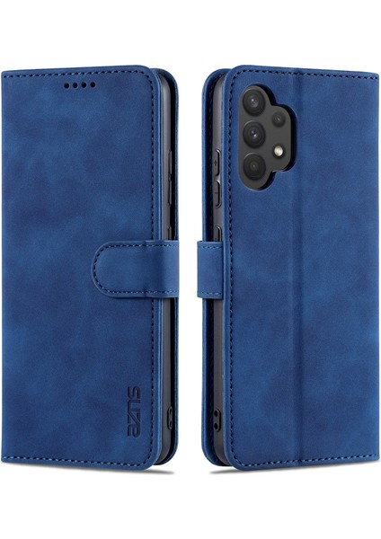 Samsung Galaxy A32 4g (Ab Versiyonu) Için Pu Deri Cüzdan Standı Telefon Kapak Kabuğu (Yurt Dışından)