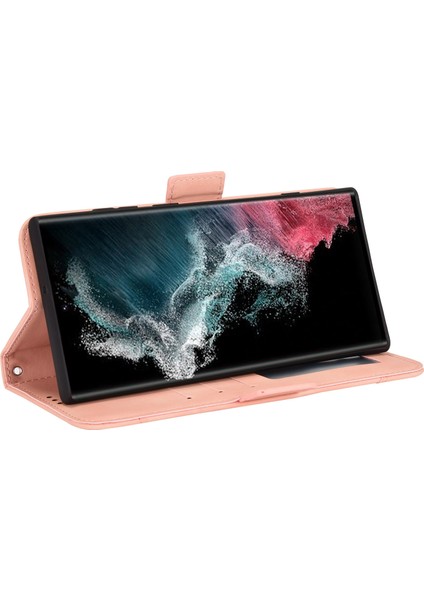 Çoklu Kart Yuvası Pu Deri+Tpu 360 Derece Samsung Galaxy S22 Ultra 5g-Pink Için Stand Nakit Cepli Telefon Kapağı (Yurt Dışından) indirimleri
