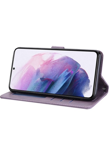 Samsung Galaxy S21 Fe 5G/S21 Fan Edition Geyik Ağacı Deseni Baskılı Pu Deri Koruyucu Kılıf Stand Flip Manyetik Kıvalanma Kapağı Kapak-Ilanı (Yurt Dışından)