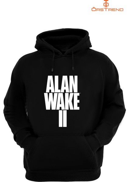 Alan Wake 2 Baskılı 3 Iplik Unisex Siyah Kapişonlu Sweatshirt fiyatları