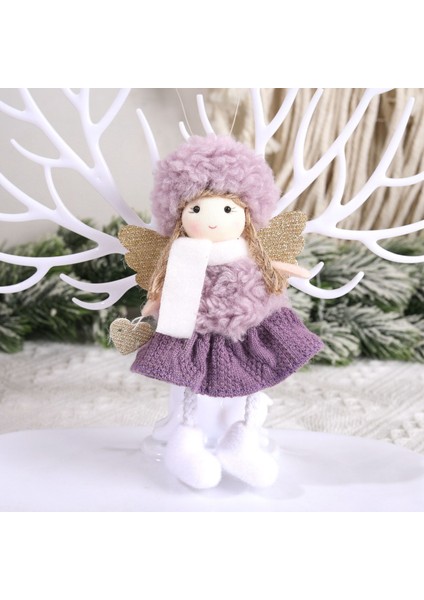 Noel Dekorasyonları, Purple Plush Şapkaları, Melekler Kızları, Çocukların Hediyeleri, Noel Ağacı Pendantıları (Yurt Dışından) fiyatları