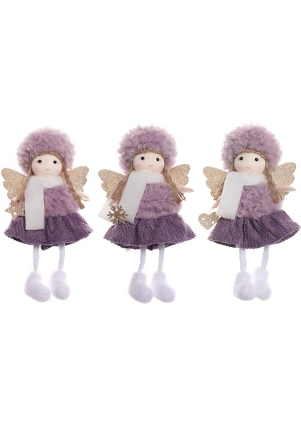 Noel Dekorasyonları, Purple Plush Şapkaları, Melekler Kızları, Çocukların Hediyeleri, Noel Ağacı Pendantıları (Yurt Dışından) indirimleri