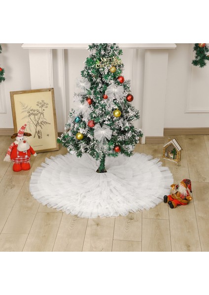 White Mesh Pleated Christmas Tree (Yurt Dışından)