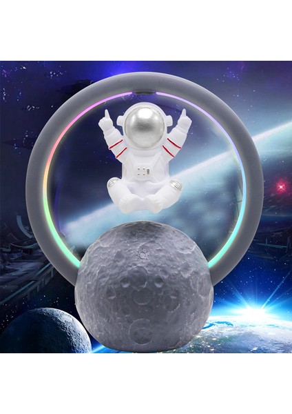 Yaratıcı Maglev Astronaut Kablosuz Bluetooth Konuştuğu Gece Işığı (Yurt Dışından)