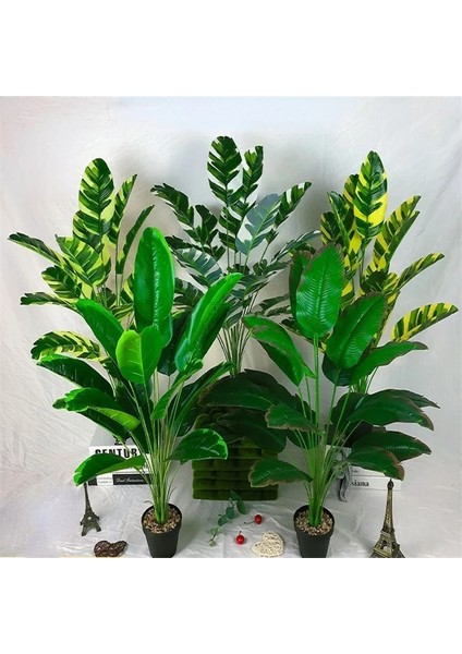 Potless Muz E 82 cm Yapay Bitki Büyük Yapay Muz Ağacı Sahte Cennet Kuşu Plastik Muz Yaprağı Ev Bahçe Düğün Dekorasyon Için (Yurt Dışından) modelleri
