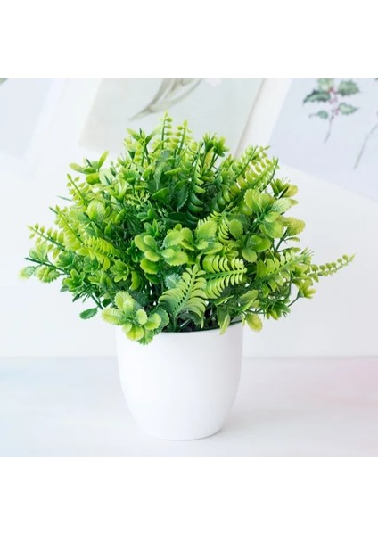 Yeşil Fenglingcao 1 Adet Yapay Bitkiler Yeşil Bonsai Küçük Ağaç Saksı Bitkileri Ev Dekorasyon Zanaat Bitki Dekoratif Için Sahte Çiçek Saksı Süsler (Yurt Dışından)
