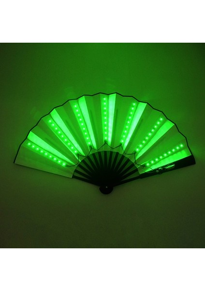 Yeşil Işıklı LED Katlanır Fan Gece Kulübü Dans Işıkları Fan Misafirler Için Düğün Hediyesi Karanlıkta Parlayan Doğum Günü Partisi Malzemeleri Cadılar Bayramı (Yurt Dışından)