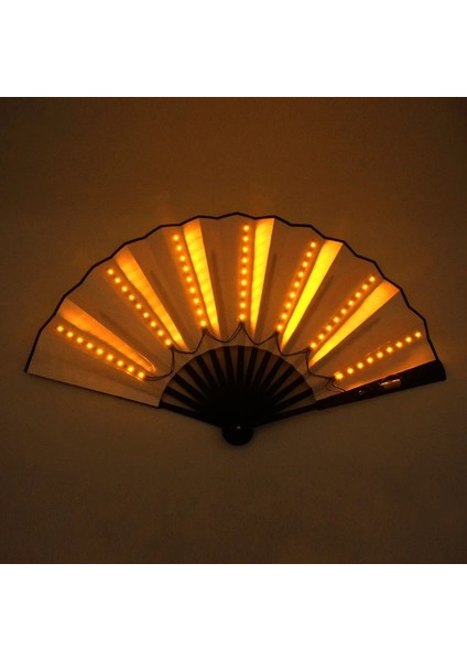 Yeşil Işıklı LED Katlanır Fan Gece Kulübü Dans Işıkları Fan Misafirler Için Düğün Hediyesi Karanlıkta Parlayan Doğum Günü Partisi Malzemeleri Cadılar Bayramı (Yurt Dışından) fırsatları