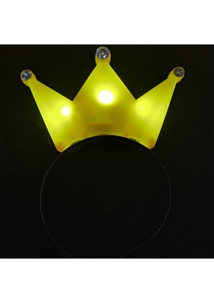 B 10 Adet 10 Adet LED Taç Bandı Light Up Taçlar Saç Çember Tiaras Yanıp Sönen Hairband Cosplay Doğum Günü Düğün Prenses Parti Malzemeleri (Yurt Dışından)