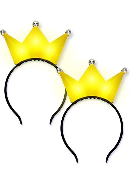 B 10 Adet 10 Adet LED Taç Bandı Light Up Taçlar Saç Çember Tiaras Yanıp Sönen Hairband Cosplay Doğum Günü Düğün Prenses Parti Malzemeleri (Yurt Dışından) fiyatları