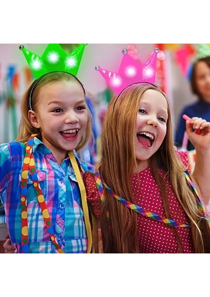 B 10 Adet 10 Adet LED Taç Bandı Light Up Taçlar Saç Çember Tiaras Yanıp Sönen Hairband Cosplay Doğum Günü Düğün Prenses Parti Malzemeleri (Yurt Dışından) indirimleri