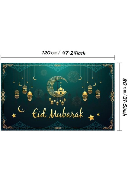 1 Takım G 1 Takım Eid Mubarak Dekorasyon Arka Plan Bez Afiş Asılı Süsleme Ramazan Kareem Islam Müslüman Parti Malzemeleri Kurban Bayramı Hediye (Yurt Dışından) fırsatları