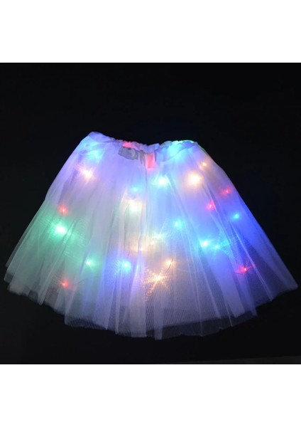 Pembe Saç Halat Kız Light Up Tutu Sihirli LED Etek Peri Kedi Kulak Tavşan Glow Kostüm Kafa Bandı Parti Cosplay Doğum Günü Hediyesi Cadılar Bayramı Düğün (Yurt Dışından)