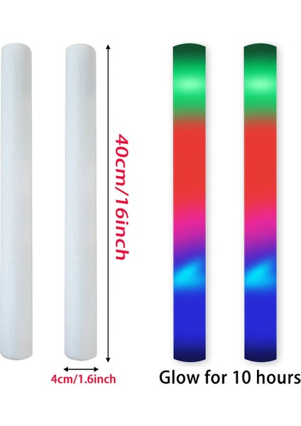 6 Adet Köpük Sopa 6/15/30/50/60 Paket Toplu Renkli LED Parlayan Çubuklar Rgb Glow Köpük Sopa Şerefe Tüp Koyu Işık Doğum Günü Düğün Parti Malzemeleri (Yurt Dışından) modelleri