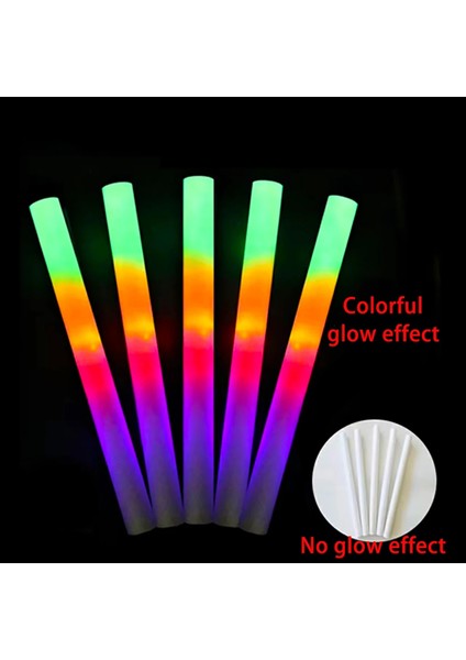 6 Adet Köpük Sopa 6/15/30/50/60 Paket Toplu Renkli LED Parlayan Çubuklar Rgb Glow Köpük Sopa Şerefe Tüp Koyu Işık Doğum Günü Düğün Parti Malzemeleri (Yurt Dışından) fırsatları