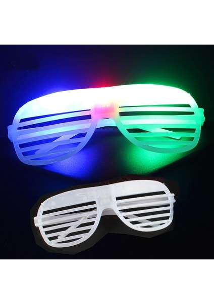 Beyaz 10 Adet 10/20/50 Adet Karanlıkta Glow Parti Gözlüğü Light Up LED Gözlük Neon Parti Çocuklar Yetişkinler Için Güneş Gözlüğü Şekeri Doğum Günü Noel (Yurt Dışından)