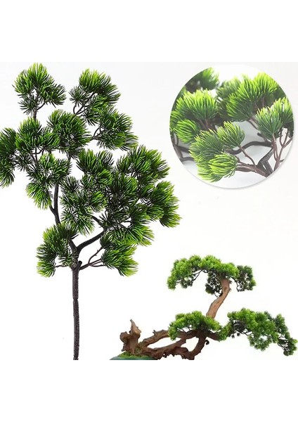 K Yapay Bitkiler Küçük Ağaç Yaprağı Karşılama Çam Iğnesi Sahte Yapraklar Şube Bonsai Süsler Ev Otel Bahçe Dekor (Yurt Dışından)