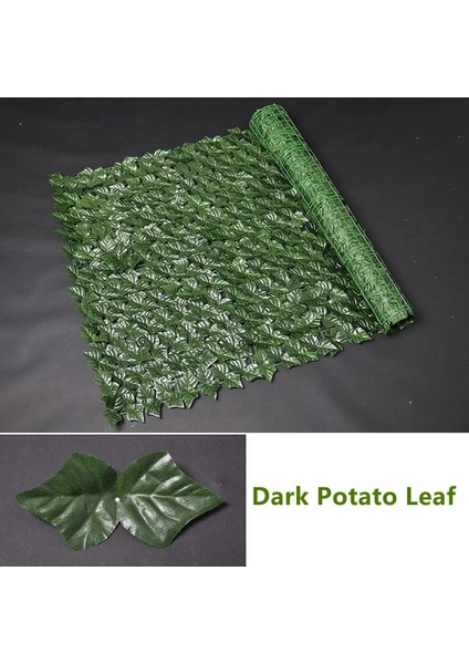 Koyu Patates Yaprakları 1x0.5 Metre Yapay Yaprak Gizlilik Çit Ekranı 2x1 M Sahte Çit Panelleri Balkon Ekranı Sarmaşık Yaprakları Duvar Bahçe Veranda Dekor Için Çit Ekranı (Yurt Dışından)