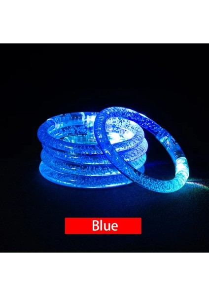 Mavi 10 Adet 10/15/30/50 Adet LED Işık Up Bilezikler Neon Parlayan Bileklik Aydınlık Bileklikler Karanlıkta Glow Parti Malzemeleri Çocuklar Yetişkinler Için (Yurt Dışından)