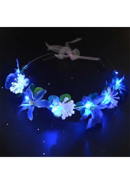 18 1 Adet Çocuklar Yetişkin LED Tiara Taç Kulak Light Up Kafa Bandı Çiçek Çelenk Neon Parti Saç Bandı Doğum Günü Hediyesi Düğün Cadılar Bayramı (Yurt Dışından)
