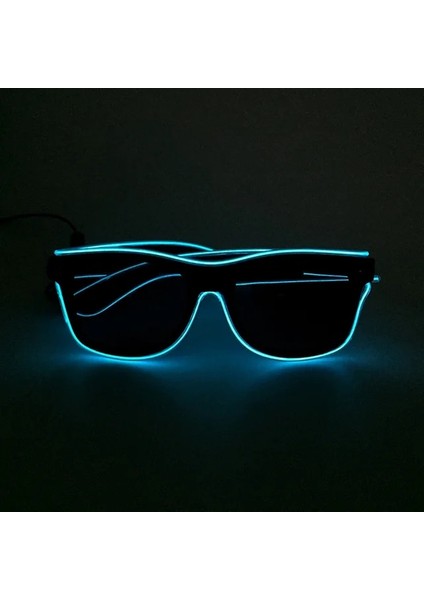 01şeffaf Mavi 10 Renk Yanıp Sönen Neon LED Işık Gözlük Yenilik Konser Parti Dekoru Için Yanıp Sönen Güneş Gözlüğü Aydınlatma (Yurt Dışından)