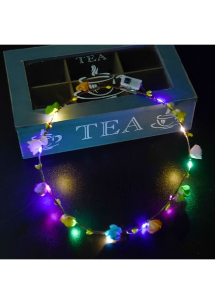 Karışık Renkler 2 10 Adet 10/20/30/40 Pcs Çiçek Çelenk Aydınlık 10-Led Başlık Çelenk Taç Çiçek Kafa Bandı Düğün Parti Çelenkler Için Parlayan Çelenk (Yurt Dışından) indirimleri