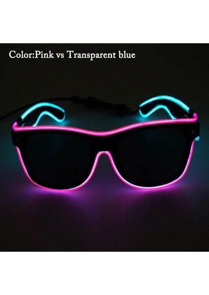 Renkli 4 Yenilik Glow Sunglass LED Gözlük Light Up El Yanıp Sönen Aydınlık Gözlük Düğün Doğum Günü Dekorasyon Glow Parti Malzemeleri (Yurt Dışından)