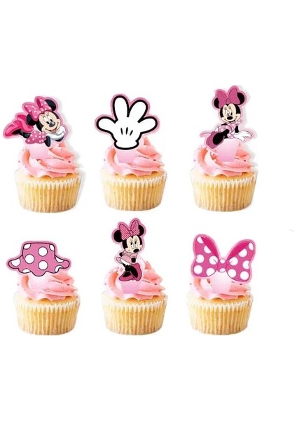 Bayrak 12 Adet Minnie Mouse Doğum Günü Partisi Malzemeleri ve Süslemeleri Minnie Mouse Parti Malzemeleri Banner Masa Kapak Plakaları ile 8 Misafir Hizmet Vermektedir (Yurt Dışından)