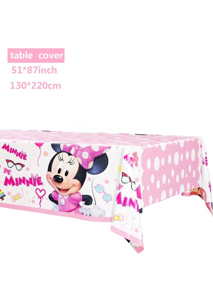 Bayrak 12 Adet Minnie Mouse Doğum Günü Partisi Malzemeleri ve Süslemeleri Minnie Mouse Parti Malzemeleri Banner Masa Kapak Plakaları ile 8 Misafir Hizmet Vermektedir (Yurt Dışından)