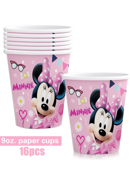 Bayrak 12 Adet Minnie Mouse Doğum Günü Partisi Malzemeleri ve Süslemeleri Minnie Mouse Parti Malzemeleri Banner Masa Kapak Plakaları ile 8 Misafir Hizmet Vermektedir (Yurt Dışından)