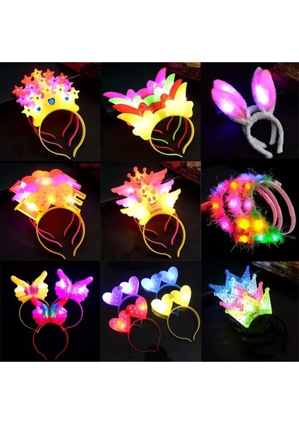 5 Renk Rastgele 1 Pc Yeni Yıl Festivali LED Yanıp Sönen Glow Kafa Bandı Kadın Kızlar Taç Kalp Light Up Hairbands Saç Aksesuarları Glow Parti Malzemeleri (Yurt Dışından) fiyatları