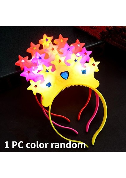 5 Renk Rastgele 1 Pc Yeni Yıl Festivali LED Yanıp Sönen Glow Kafa Bandı Kadın Kızlar Taç Kalp Light Up Hairbands Saç Aksesuarları Glow Parti Malzemeleri (Yurt Dışından) fırsatları