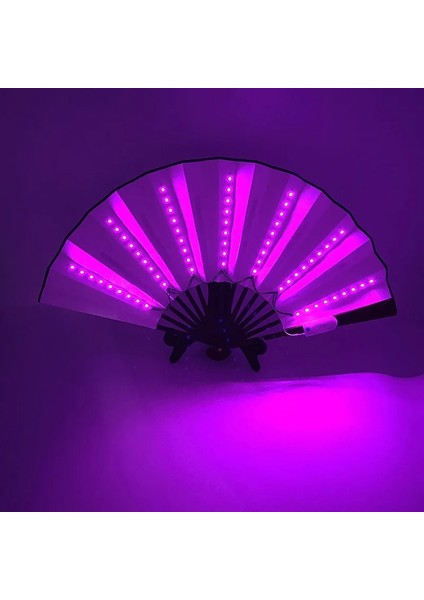 6 V Soğuk Beyaz LED Fan Dans Işığı Fan Glow Katlanır Gece Gösterisi Cadılar Bayramı Noel Rave Festivali Doğum Günü Karanlıkta Glow Parti Malzemeleri (Yurt Dışından) modelleri