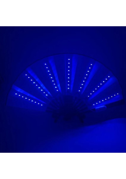 6 V Soğuk Beyaz LED Fan Dans Işığı Fan Glow Katlanır Gece Gösterisi Cadılar Bayramı Noel Rave Festivali Doğum Günü Karanlıkta Glow Parti Malzemeleri (Yurt Dışından) indirimleri