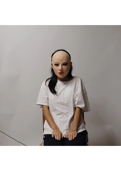 A4 Yaratıcı Kişilik Maskesi Kel Güzellik Tam Yüz Saç Maskara Maskesi Cadılar Bayramı Partisi Masquerade Cosplay Rol Yapma Sahne (Yurt Dışından)