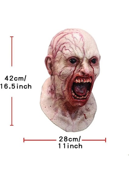 Kırmızı Cadılar Bayramı Korku Maskesi Premium Lateks Korkunç Korkunç Maskeler Komik Parti Cosplay Prop Tam Yüz Kapak Prank Şaka (Yurt Dışından) fiyatları