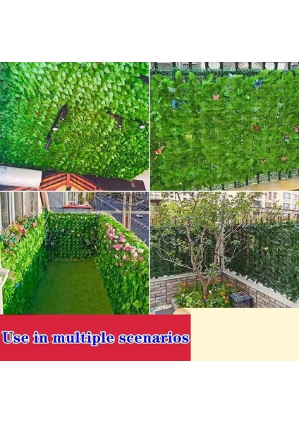 100 Adet Aşağı Bağlama 1 M x 3 M Yapay Yaprak Çit Çit Duvar Açık Bahçe Çit Dekorasyon Gizlilik Ekranı Koruyun Sarmaşık Çit Dikey Avlu Çit Fenc (Yurt Dışından)