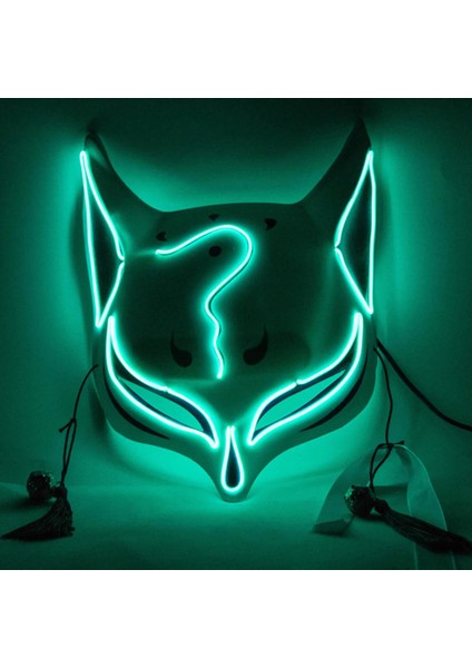Rd Pvc Cadılar Bayramı Clubbing Işıklı Kitsune Tilki LED Maske Dıy Kostüm Rave Cosplay Edc Parti Parti Maskeleri (Yurt Dışından) indirimleri