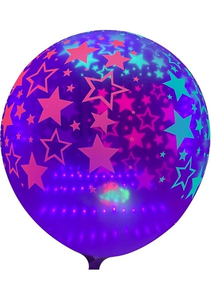 10 Adet 12 Inç Temizle Neon Floresan Parti Malzemeleri Neon Balon Karanlıkta Glow Afiş Kağıt Çelenk Süslemeleri Düğün Doğum Günü Blacklight Parti (Yurt Dışından)