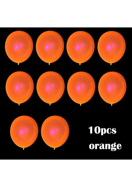 10 Adet Turuncu Neon Floresan Parti Malzemeleri Neon Balon Karanlıkta Glow Afiş Kağıt Çelenk Süslemeleri Düğün Doğum Günü Blacklight Parti (Yurt Dışından)